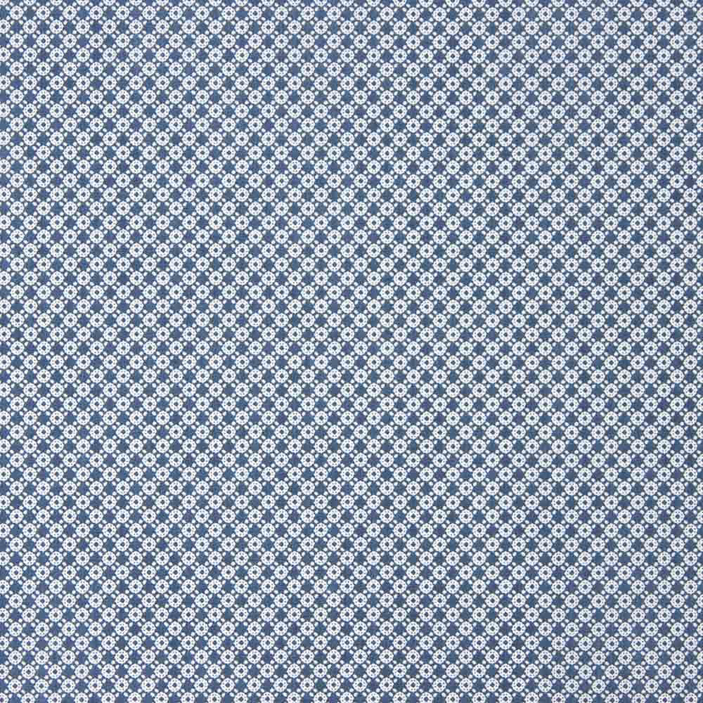 Camisería Algodón Mini Geométrico Azul - Ribes y Casals