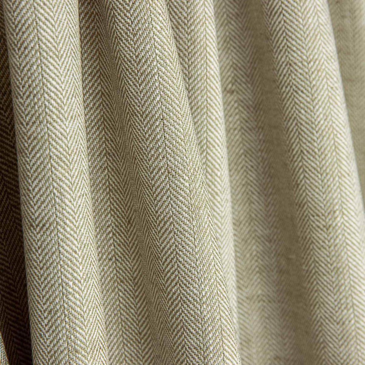 Chambray Algodón-Lino Espiga Beige verdoso - Ribes y Casals