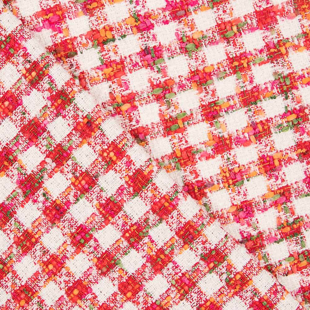 Tweed Lana Pata Gallo Coral - Ribes y Casals