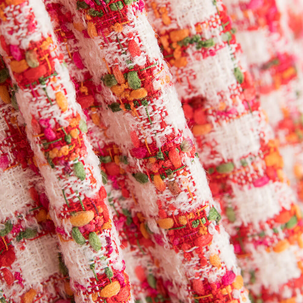 Tweed Lana Pata Gallo Coral - Ribes y Casals