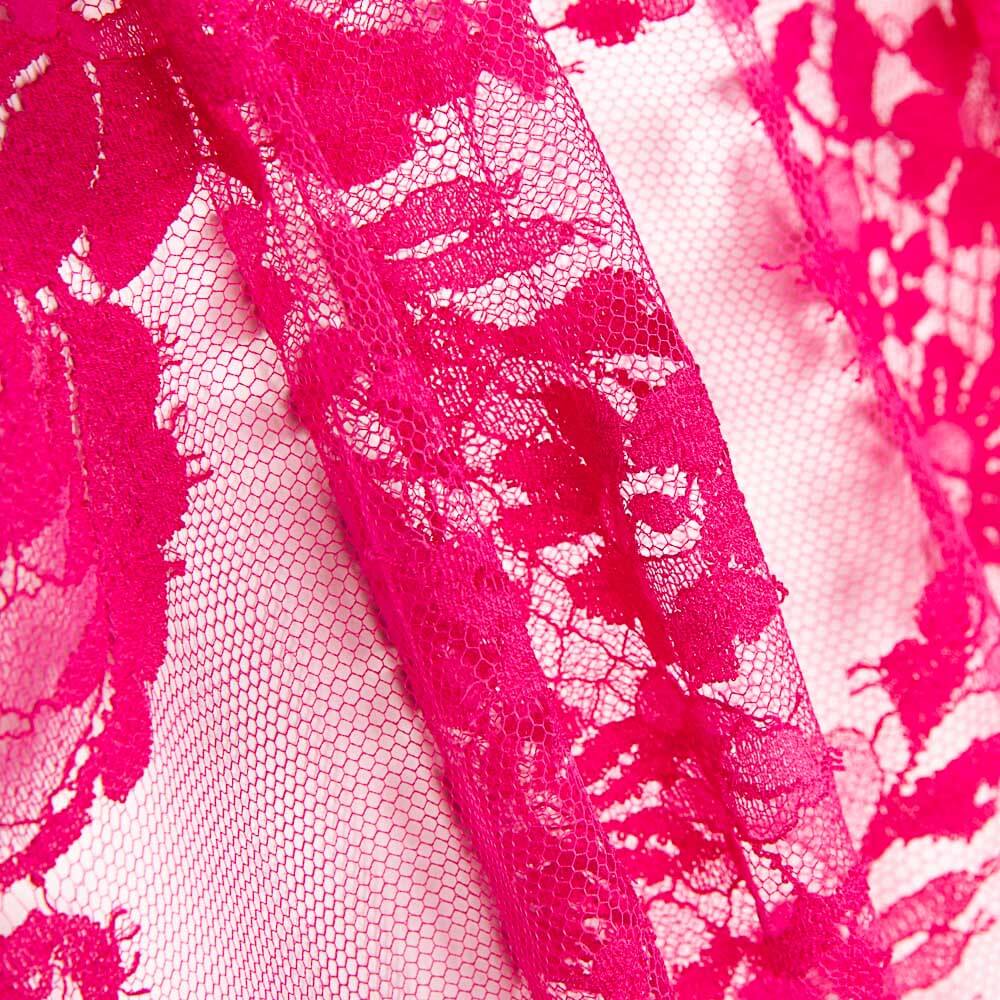 Retal Chantilly Flor Fucsia 160x110 cm - Ribes y Casals