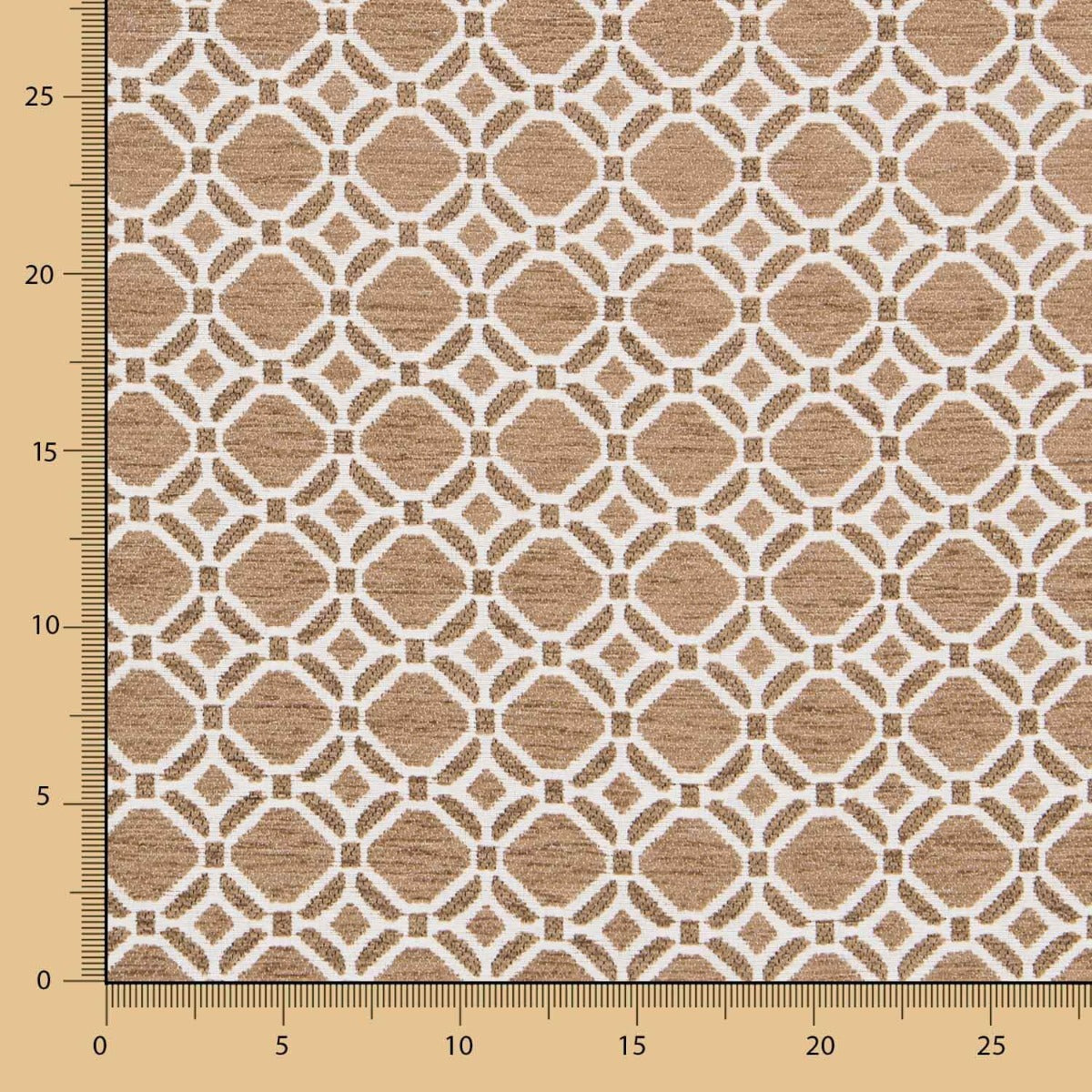 Chenilla Tapicería Geométrico Camel - Ribes y Casals