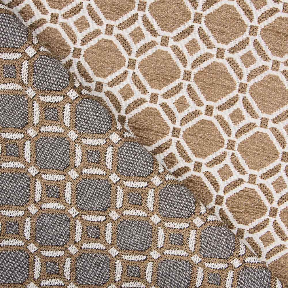 Chenilla Tapicería Geométrico Camel - Ribes y Casals