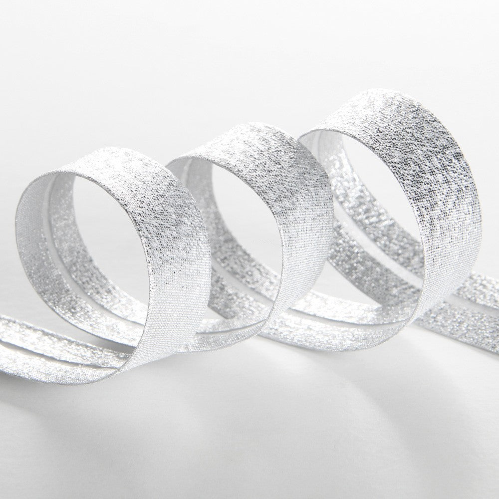 Cinta Bies Lamé Plata 18mm - Ribes y Casals