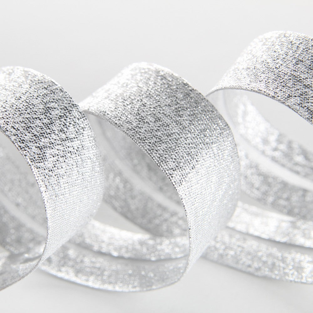 Cinta Bies Lamé Plata 18mm - Ribes y Casals