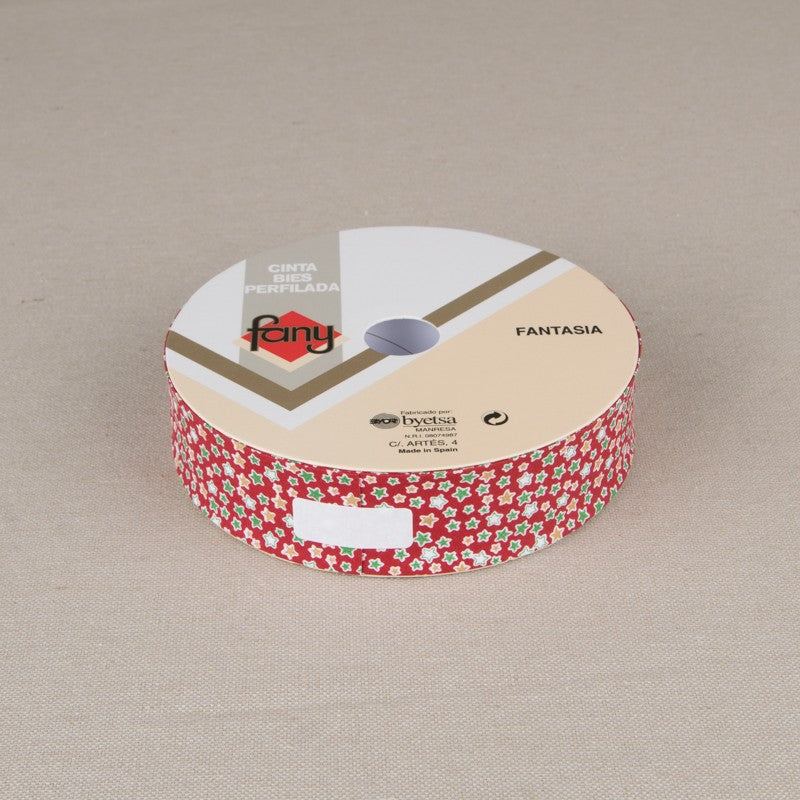 Cinta Bies Navidad Roja 30mm - Ribes y Casals