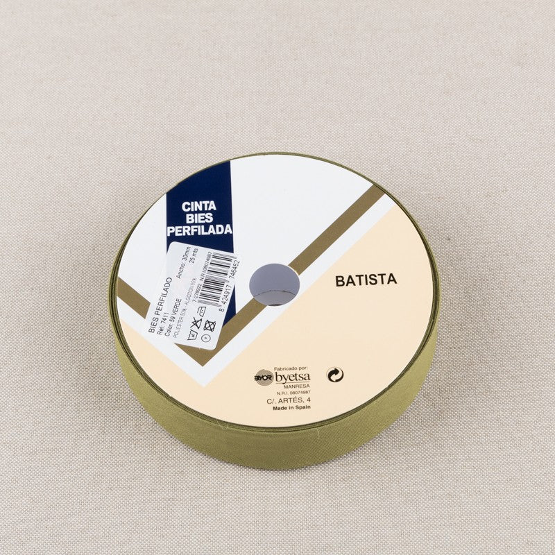 Cinta Bies Oliva 30mm - Ribes y Casals