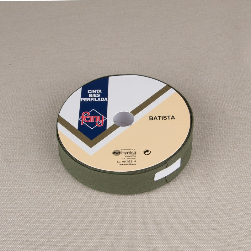 Cinta Bies Verde Kaki 30mm - Ribes y Casals
