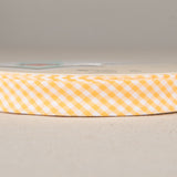 Cinta Bies Vichy Amarilla 18mm - Ribes y Casals