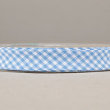 Cinta Bies Vichy Celeste 18mm - Ribes y Casals