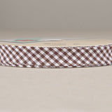 Cinta Bies Vichy Marrón 18mm - Ribes y Casals