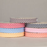 Cinta Bies Vichy Naranja 18mm - Ribes y Casals