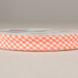 Cinta Bies Vichy Naranja 18mm - Ribes y Casals