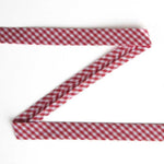 Cinta Bies Vichy Roja 18mm - Ribes y Casals