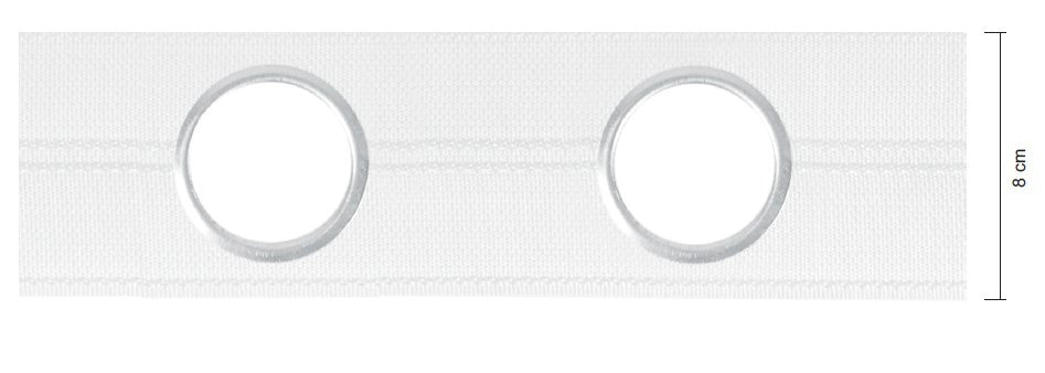 Cinta Cortina Ojal 42 mm Transparente - Ribes y Casals