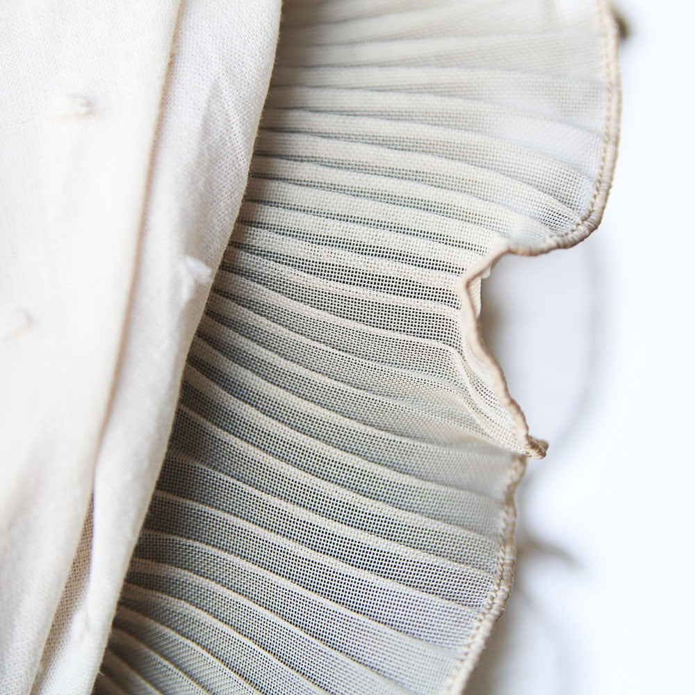 Cinta Plisada Gasa Garrucha 4&#39;5cm Beige - Ribes y Casals