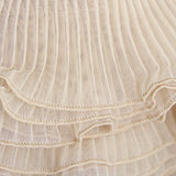 Cinta Plisada Gasa Garrucha 4&#39;5cm Beige - Ribes y Casals