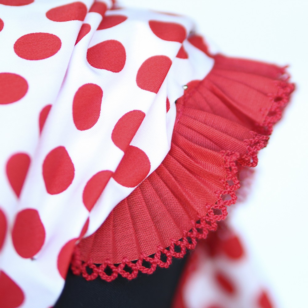 Cinta Plisada Piquillo Garrucha 3cm Roja - Ribes y Casals