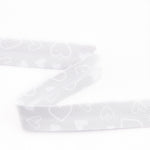 Cinta Bies Corazones Gris 18 mm - Ribes y Casals