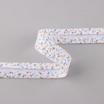 Cinta Bies Flores Azul 18 mm - Ribes y Casals