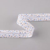 Cinta Bies Flores Azul 18 mm - Ribes y Casals