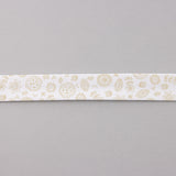 Cinta Bies Hojas Beige 18 mm - Ribes y Casals