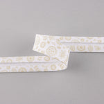 Cinta Bies Hojas Beige 18 mm - Ribes y Casals