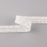 Cinta Bies Hojas Beige 18 mm - Ribes y Casals