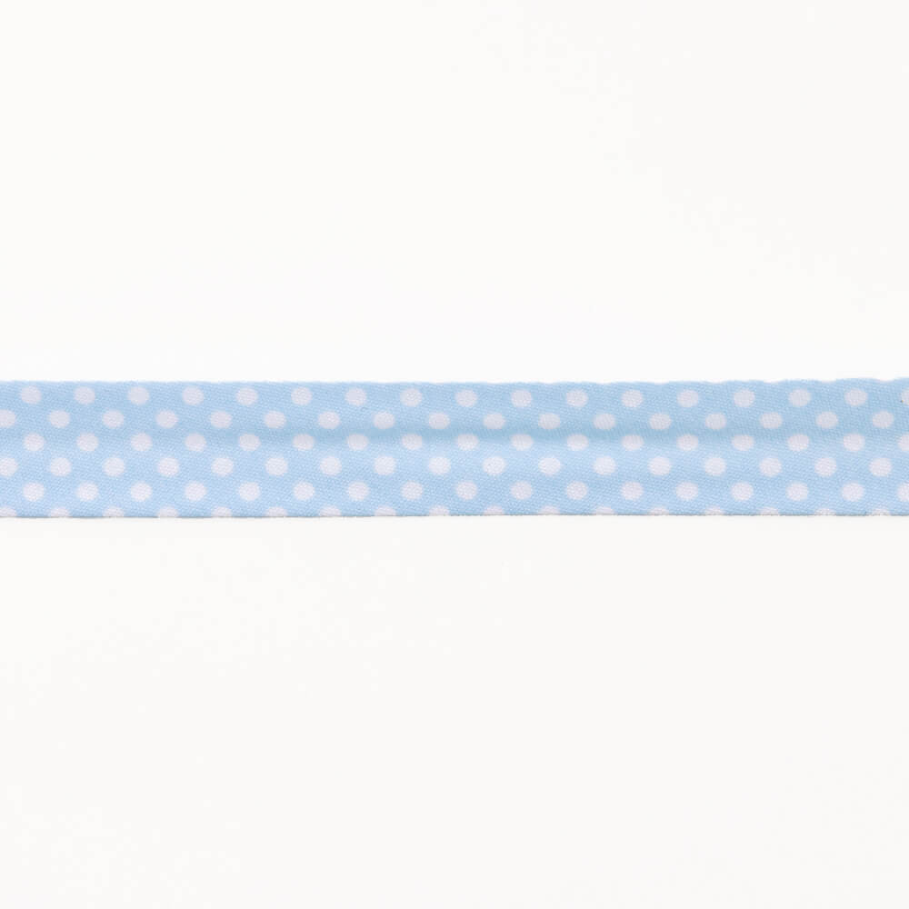 Cinta Bies Lunares Celeste 18mm - Ribes y Casals