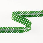 Cinta Bies Lunares Verde 18mm - Ribes y Casals