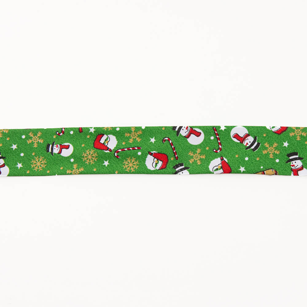 Cinta Bies Muñecos Navidad Verde 30mm - Ribes y Casals