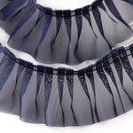 Cinta Plisada Garrucha 6 cm Marino - Ribes y Casals