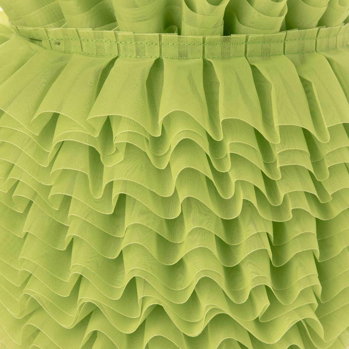 Cinta Plisada Garrucha 6 cm Pistacho - Ribes y Casals