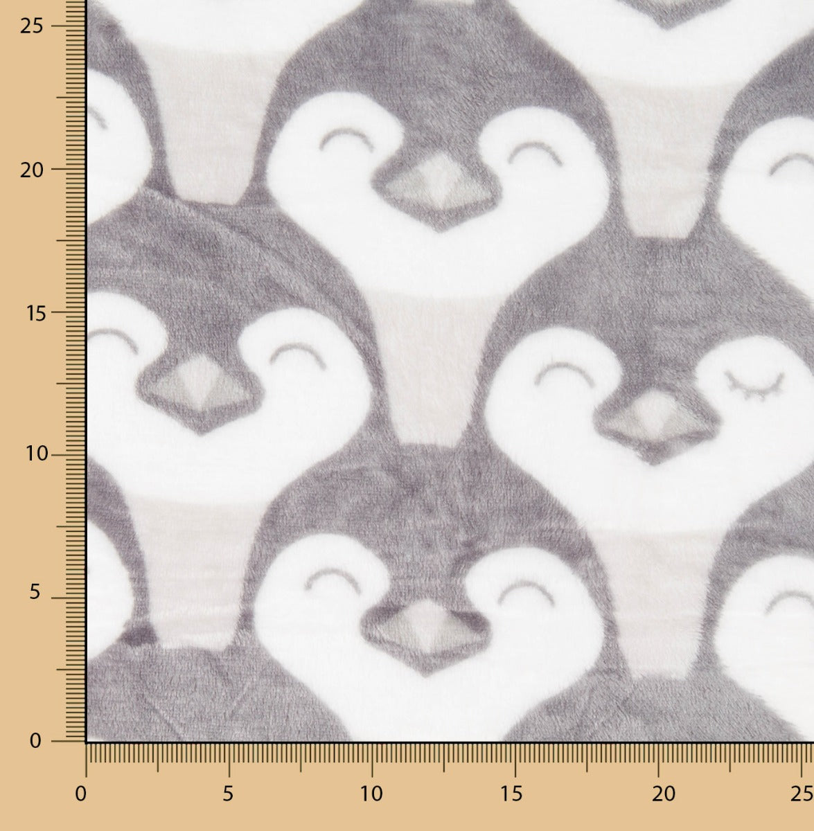 Retal Coralina Pingüinos Gris 200x155 cm - Ribes y Casals