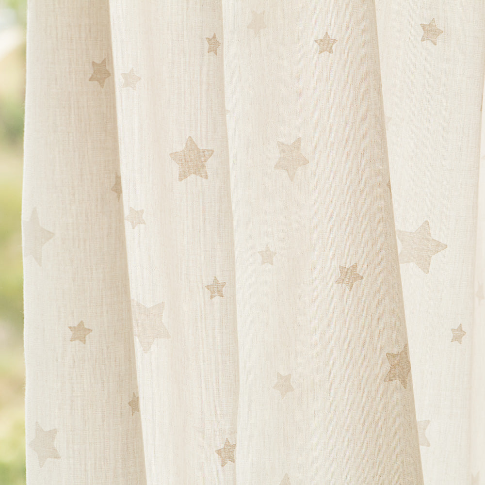 Visillo Poliéster Estrellas Natural - Ribes y Casals