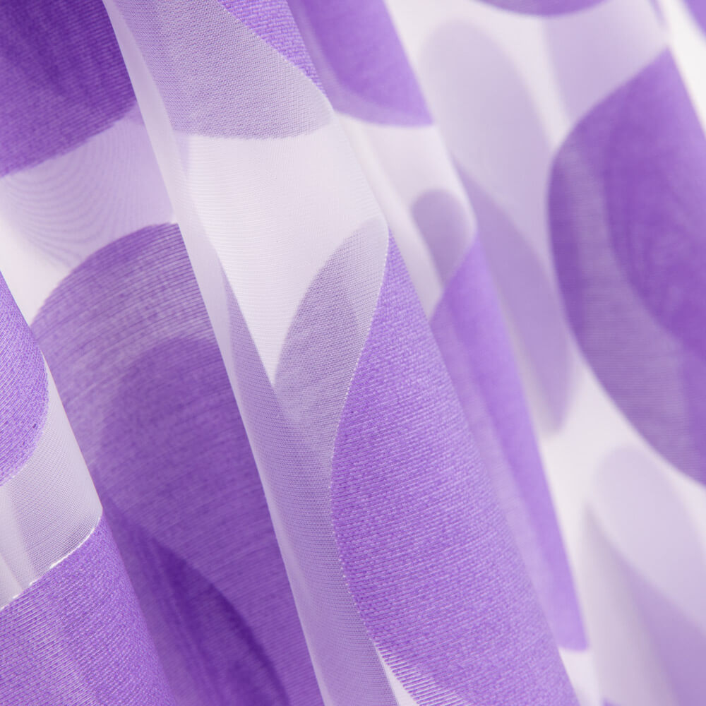 Visillo Estampado Geométrico Morado - Ribes y Casals