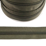 Cremallera continua malla 5 Verde Kaki - Ribes y Casals