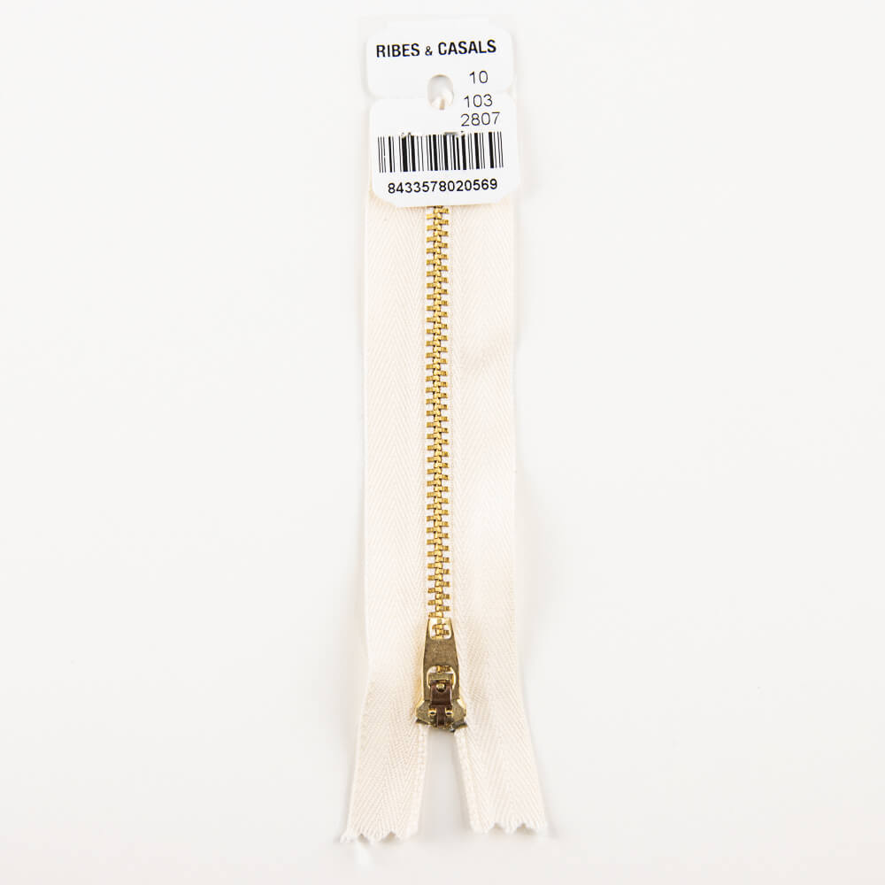 Cremallera Metálica malla 3 Crudo - Ribes y Casals