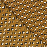 Crep China Geométrico Marrón - Ribes y Casals