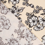 Crep Estampada Floral Salmón - Ribes y Casals