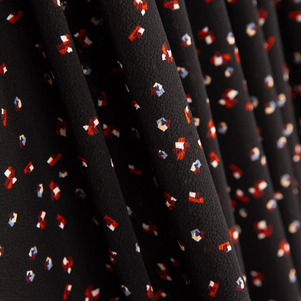 Crep Poliéster Sparkly Negro - Ribes y Casals