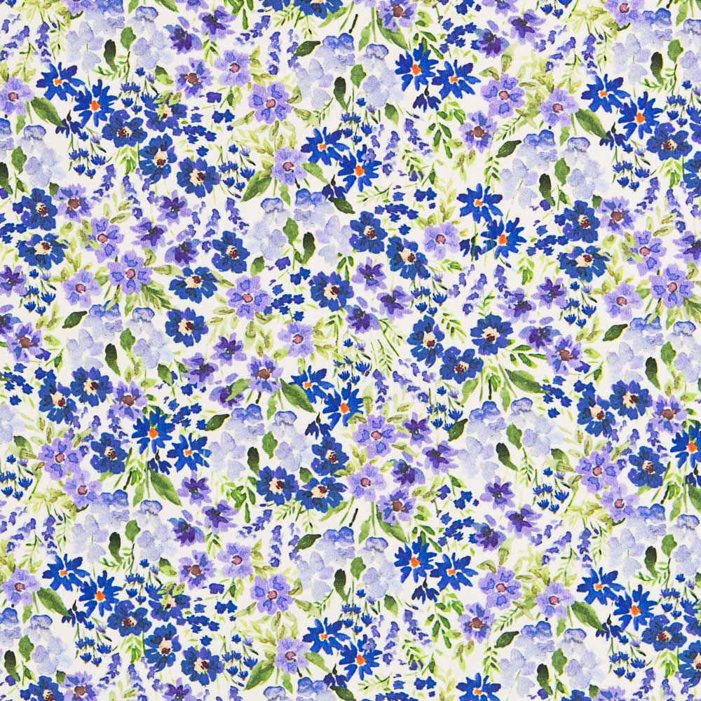 Retal Crep Poliéster Flor Lavanda 90x140 cm - Ribes y Casals