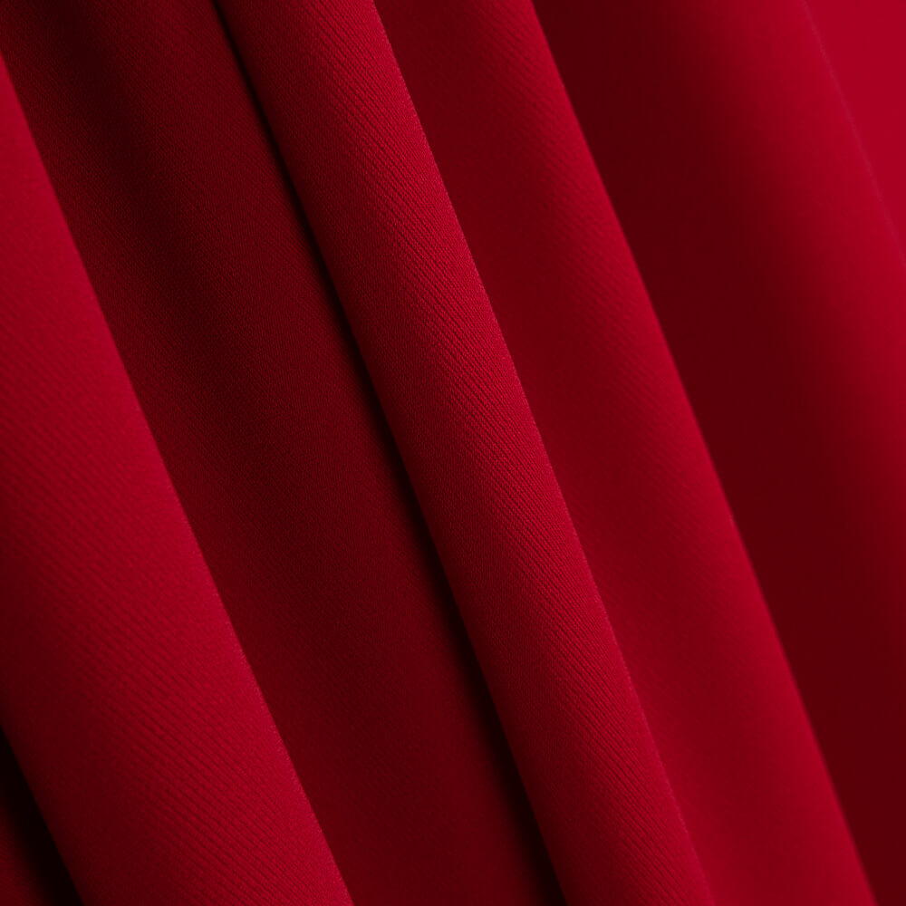 Retal Crepe Poliéster Rojo Intenso 90x140 cm - Ribes y Casals