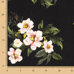 Crep Viscosa Floral Negro - Ribes y Casals