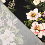 Crep Viscosa Floral Negro - Ribes y Casals