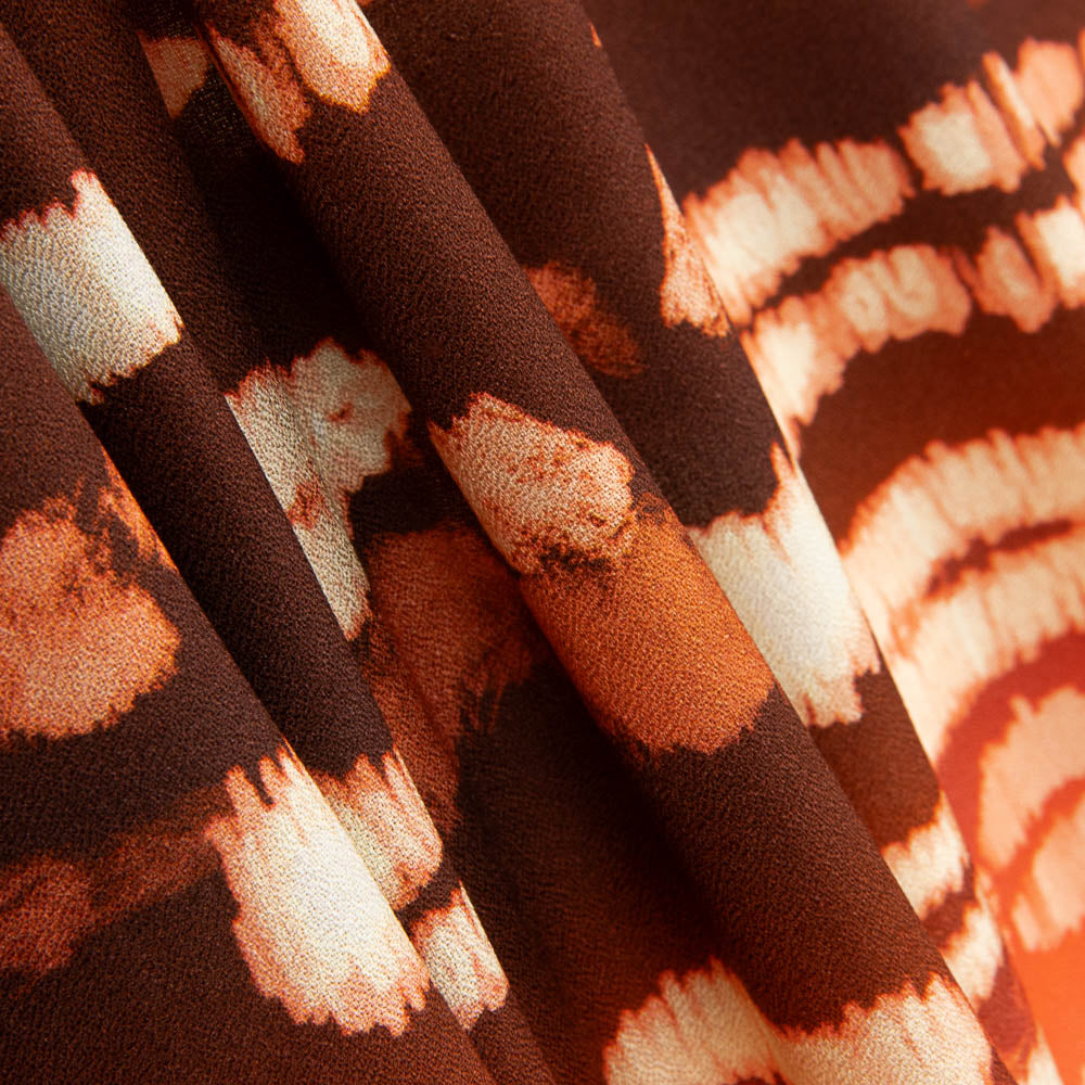 Crep Viscosa Tie Dye Teja - Ribes y Casals