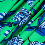 Crepe Amapolas Verde - Ribes y Casals