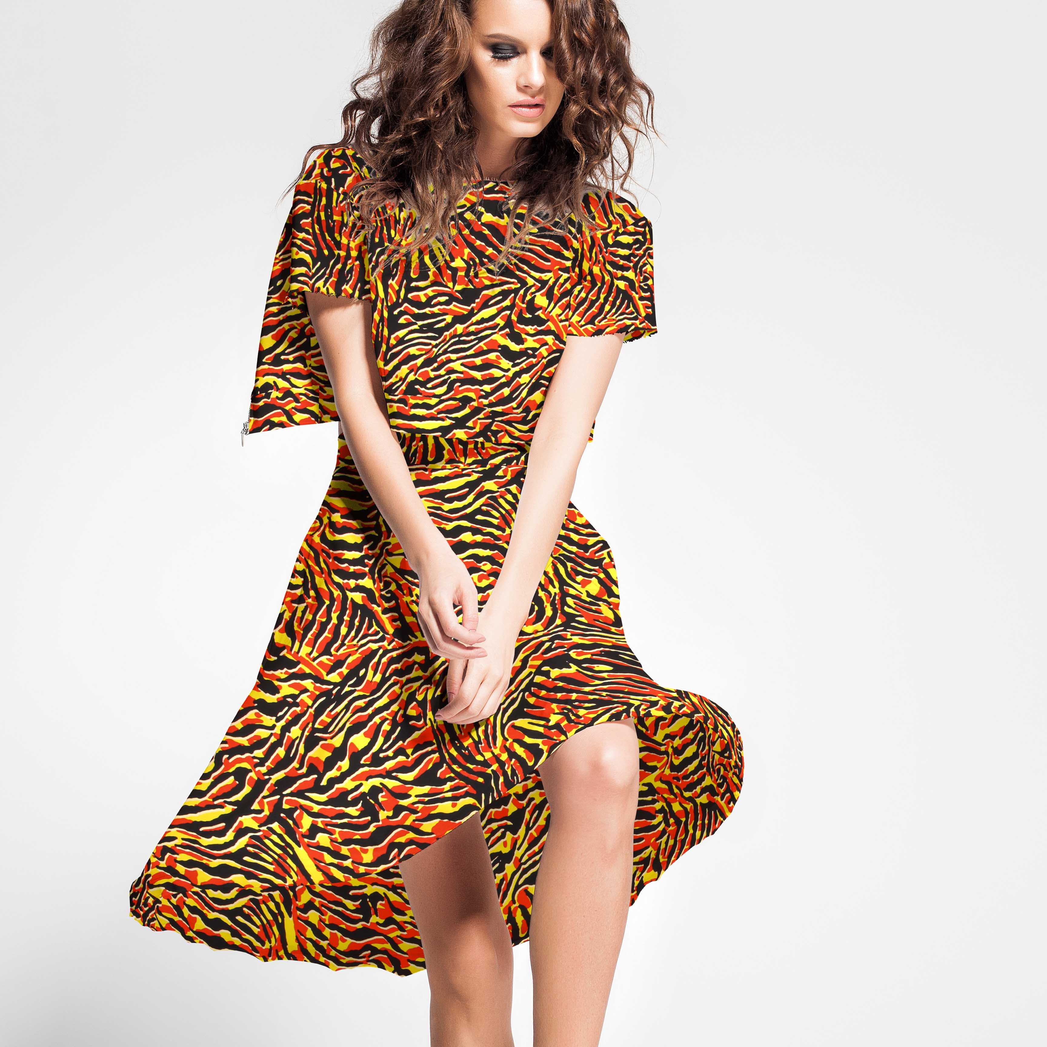 Crepe Animal Amarilla - Ribes y Casals