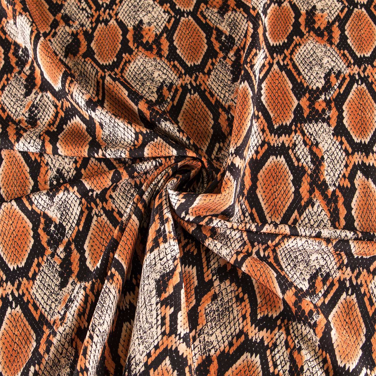 Crepe Animal Print Snake Cobre - Ribes y Casals