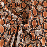 Crepe Animal Print Snake Cobre - Ribes y Casals